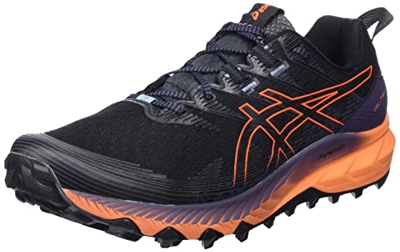 Asics Gel-Trabuco 10, Road Running Shoe Hombre, Black/Shocking Orange, 43.5 EU