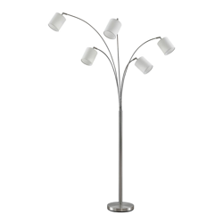 Lindby Abiram lámpara de pie, cromo/blanco características