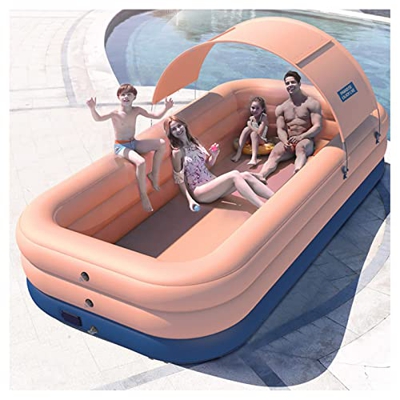 Piscinas Hinchables Infantiles Grandes Con Bomba De Aire InaláMbrica Rectangulares Piscinas Desmontables,Adultos Piscinas Desmontables PVC Gruesa,cent