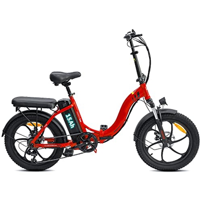 Bicicleta Eléctrica E-Bike Plegable 36V 15Ah, con 3.0'' Neumáticos Gordos, Shimano de 7 Velocidades, Kilometraje: 90-120 km, con Medidor LCD, Biciclet