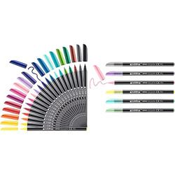 Edding E1200-20-Bts Pack con 16 + 4 Rotuladores, 1200 +  1200 rotulador de color de trazo fino juego de 6 colores pastel punta redonda 1 mm precio