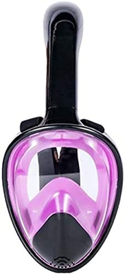 Desconocido Máscara de Buceo Máscara de Buceo Snorkel Seco Completo Equipo de Buceo para Adultos de Silicona Campo de visión de 180 Grados (Color : Bl