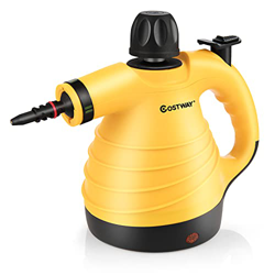 COSTWAY Limpiador a Vapor Portátil, Vaporeta Multiuso Portátil, Limpiador a Vapor con 9 Accesorios, Aparato Portátil para Cocina Baño Ventanas Coche S características