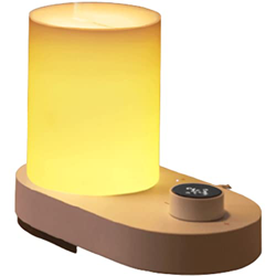 Habiba Humidificador Difusor de Aceite Esencial Smart Timing, humidificador de 125 ml, protección contra la escasez de Agua, luz Nocturna con 10 ajust características