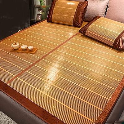 Colchoneta de Verano Estera for dormir de verano de bambú, alfombrilla de enfriamiento antideslizante, colchón de bambú plegable, alfombra de paja for