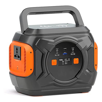 Central eléctrico portátil de 292 Wh/320 W, batería de litio 80 000 mAh, carga por panel solar/risa, para pícnic, viajes, acampada