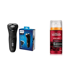 Philips Serie 3000 S3233/52 - Afeitadora eléctrica, cabezales pivotantes y flexibles 5D, Negro + L'Oréal Men Expert VitaLift - Crema hidratante, 100ml precio