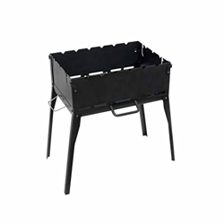4BIG.fun Barbacoa de carbón vegetal plegable Mangal BBQ para 6 brochetas, barbacoa plegable para camping, barbacoa de pícnic, barbacoa portátil en oferta