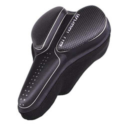 Asiento de gel para bicicleta con cojín de primavera para asiento de bicicleta de espuma viscoelástica acolchado de piel para niños (blanco, talla úni precio