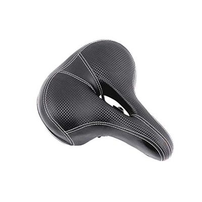 Generic Cojín para sillín de bicicleta, cojín ancho, universal, ultra cómodo, accesorio para bicicleta (negro, talla única)