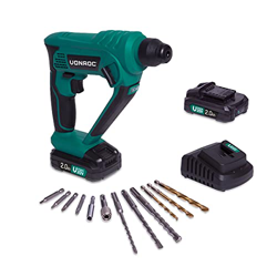 VONROC Martillo rotativo inalámbrico VONROC - VPower 20V - Incluye 2 baterías de 2.0Ah y cargador - 1.3 Joule - SDS-plus - Incluye accesorios y bolsa  precio