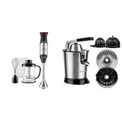 Taurus Bapi 1200 Plus Inox Batidora de Mano, 1200 W, Bate y Pica Hiello, Agarre Ergonómico + Easy Press Exprimidor Electrico, Acero Inoxidable precio