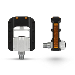 Pedales plegables de aluminio con reflectores, para todos los tipos de bicicleta de montaña, de trekking, eléctrica, de paseo, de ciudad, MTB, cómodos precio