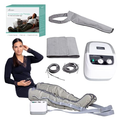 Edicare, Presoterapia para Casa, para Piernas y Pies Cansados, 6 Valvulas, Favorece una Mejor Circulación, Drenaje Linfático, Fácil Uso, Eficacia Prof
