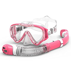 Desconocido Máscaras de Buceo Equipo de Snorkel Resistente a Las caídas y Duradero Cómodo Buceo Full Dry Snorkel Set Natación Hecho de Material de Res en oferta