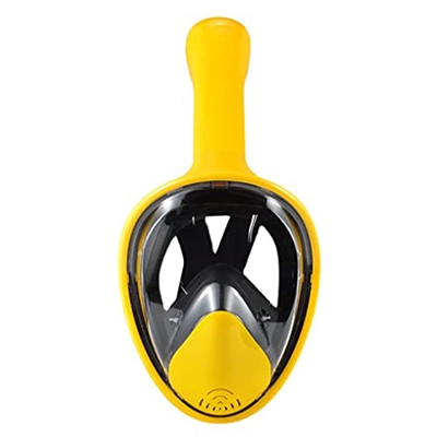 Desconocido Máscaras de Buceo Buceo de Cara Completa Impermeable 180° Panorámico Buceo a Prueba de Fugas y Niebla (Color : Blue, Size : L) (Yellow L)