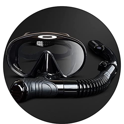Desconocido Máscaras de Buceo Equipo de Buceo Snorkel para Adultos Juego de esnórquel Completamente seco Marco Grande Campo de visión de Alta definici