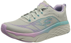 Skechers MAX Cushioning Elite Even Stride, Zapatillas Mujer, Gray Synthetic/Lavender Trim, 36 EU en oferta