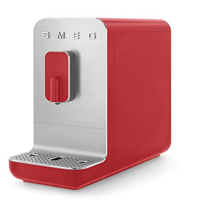 Smeg Cafetera automática, color rojo mate BCC01RDMEU