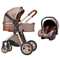 3 en 1 Sistema de Viaje Para Bebé Silla de Paseo 3 en 1 Carrito con Capazo Cochecito de Bebé Cochecito de Paisaje Alto Reclinable Cochecito Estándar P características