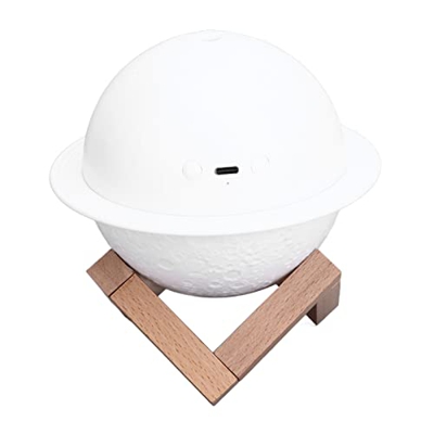 Humidificador para automóvil, humidificador USB DC5V Mute Planet con luz nocturna para el hogar