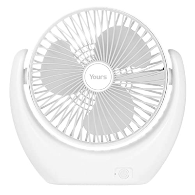 Ventilador de escritorio pequeño giratorio 280 °,USB portátil de mano,ventilador recargable de 3 velocidades,mini ventilador eléctrico alimentado por 