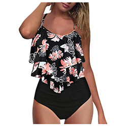 riou Conjuntos de Bikinis para Mujer Cruzadas Tops Halter Tirantes Ropa de Playa de Dos Piezas Elegante Adolescente Divididos Bañadores Ropa de Playa  características
