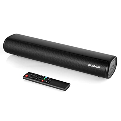 Barra de Sonido TV 50CM,Inalámbrico 5.0 Bluetooth Altavoces 3D Stereo TV Mini Soundbar Envolvente con Subwoofer Incorporado,Barras de Sonido para Cont