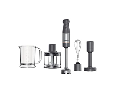 Kenwood Batidora de Mano Triblade XL Antisalpicaduras, Picadora de 500 ml, Accesorio Batidor y para Puré de Metal y Vaso de Plástico sin BPA, Apta par