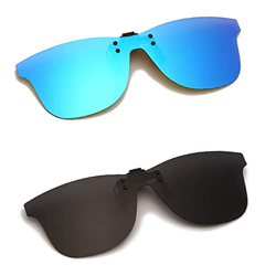 Long Keeper Gafas de Sol Polarizadas con Clip 2 Unidades ANTI-UV400 Gafas Conducir Sin Montura para hombre y mujer (Gris + Azul) precio