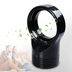 ZQWOZQ Sin Aspas Ventilador De Torre, 2 Velocidades Silencioso Ventiladores De Sobremesa, Mini (17.3 * 13.1 * 27cm) Ventilador Circulación del Aire pa precio