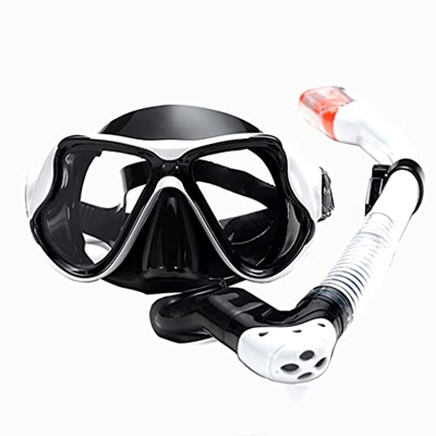 Desconocido Máscaras de Buceo Máscara de Buceo Adulto Anti-Agua Asfixia Snorkel Seco Completo Juego de 2 Piezas de Natación Sellada con Silicona (Colo
