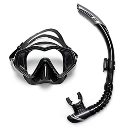Desconocido Máscaras de Buceo Snorkel Silicona Impermeable y antivaho Unisex HD Equipo de Buceo Natación (Color : D) (E) características