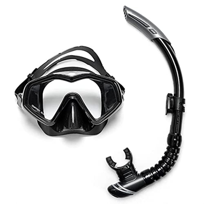 Desconocido Máscaras de Buceo Snorkel Silicona Impermeable y antivaho Unisex HD Equipo de Buceo Natación (Color : D) (E)