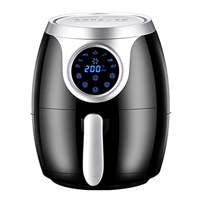 Pictetw Freidora de Aire 4.7 QT, Aire Acondicionado Extra Caliente, Cocinero, crujiente, asado, asado, horneado, Acabado de Alto Brillo, Negro (4,7 Cu