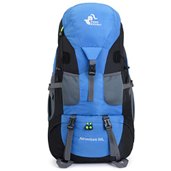 OG TengSheng Mochila de senderismo de 50L, mochila impermeable para senderismo, montañismo, acampada al aire libre, mochila de escalada para hombres y en oferta