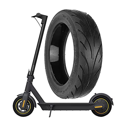 Dexian Ruedas de Vacío para Patinete Eléctrico, 60/70-6.5 Neumático de Goma con Boquilla de Aire, 10 Pulgadas Neumático de Repuesto Autoreparable para
