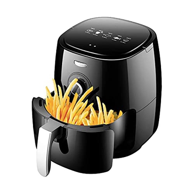 Pictetw Freidora de aire 5.3 QT / 5L Freidora de aire de potencia con pantalla digital, sistema de circulación de aire rápido Temperatura ajustable y 