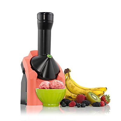 Yonanas 902CR Classic vegano sin lácteos congelados fruta suave para servir postre, sin BPA, incluye 36 recetas, 200 vatios, coral