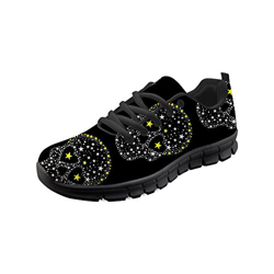 chaqlin Lindo gato perro caballo patrón running zapatillas zapatos planos para niños niñas, Calavera 2, 40 EU características