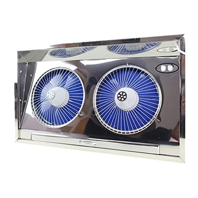 Ventilador Extractor Ventilador de escape de acero inoxidable 304, ventana de gama de cocina de ventana de doble fila, ventilador de extracción de hum