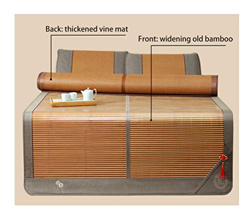 BaiJaC ZIRUIGONG Mostín de Cama de bambú de Verano Juego de 3, colchón de enfriamiento Plegable Disponible de Doble Cara, Comodidad Emollient, 180x220 en oferta