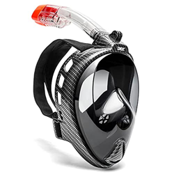 Desconocido Máscaras de Buceo Buceo Natación de Cara Completa con Snorkel Niños y Adultos Equipo de Snorkel Plástico Multicolor (Color : Black, Size : características