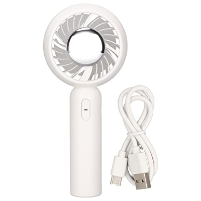 NIKOU Ventilador de Mano, Mini Ventilador portátil Carga USB 3 velocidades Silencioso ABS Enfriamiento rápido Fácil operación con Cable de Carga para 