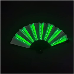 WQWY Abanico Plegable Ventiladores de Mano Ventilador Luminoso LED Color Luminoso Ventilador Plegable Fiesta Rendimiento Props Ventilador sinfónico Pl en oferta