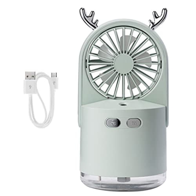 Hilai Vaporizador Facial, Nano Facial Mister, Abanico de neblina Agua de Agua Mini Portable USB USB RECHO Recargable HUMIDIFICADOR Verde Verde