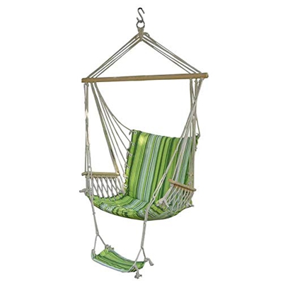 FMOPQ Hamaca Lona Columpio Hamaca Ocio Silla Colgante Jardín MAX 330Lbs Hamaca de Ocio al Aire Libre (Color : Green, Size : 100x56cm)