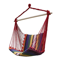 FMOPQ Hamaca Columpio Asiento Columpio Hamaca Colgante Interior Exterior Hamaca Asiento for Jardín Exterior Jardín Hamaca Silla (Color : Color, Size : características