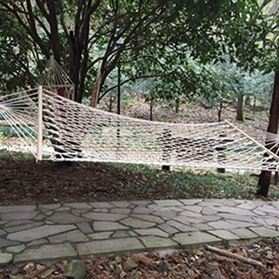 FMOPQ Hamaca Interior y Exterior, Hamaca de jardín con Bolsa de Transporte de Malla de Cuerda de Nailon, Adecuada para una Variedad de Lugares