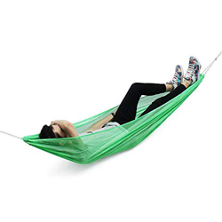 FMOPQ Hamaca 1-2 Personas Hamaca de Seda de Hielo Cuerda de Nylon Red Colgando Dormir Cama Doble Hamaca de Ocio al Aire Libre (Color : Green, Size : 1 precio